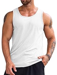 Runcati Men's Workout Tank Tops Sleeveless Ribbed