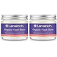 Lansinoh Organic Nipple Butter, Nipple Cream Safe for Breastfeeding Baby, Postpartum Essentials for Mom, 2 Pack, 4 Ounces Total