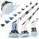 Leebein Electric Spin Scrubber Cordless with 8 Brush Heads 12–54in Extendable