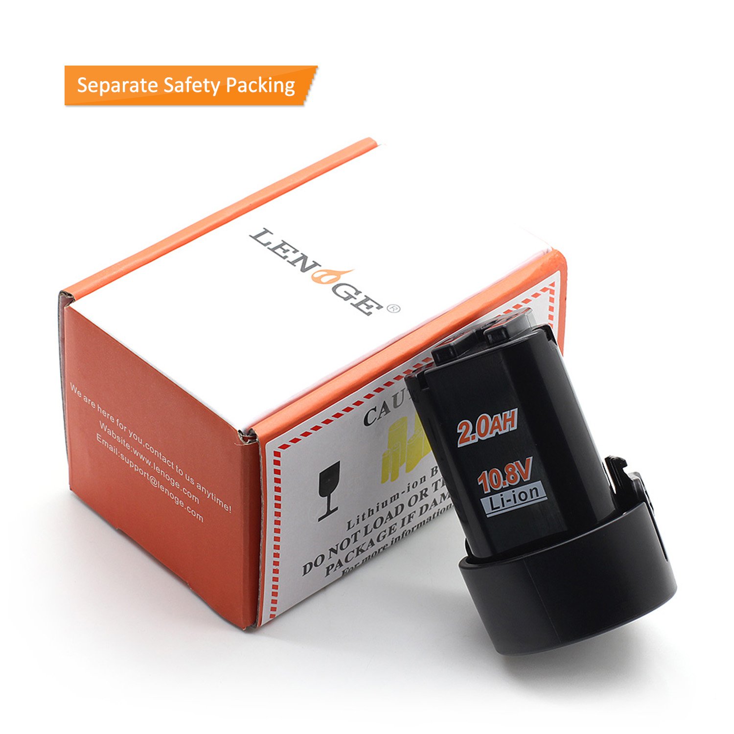 LENOGE Battery 2Ah 10.8V Replacement for Makita BL1013 BL1014 Drill DF030D LCT203W 194550-6 194551-4 FD02W 194550-6 194551-4 18months warranty