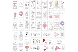 42 Pieces Romantic Lunch Box Notes Love Notes for Him Her Mini Cards for Husband Wife 2 x 3.5 Inch Inspirational Design Lunch