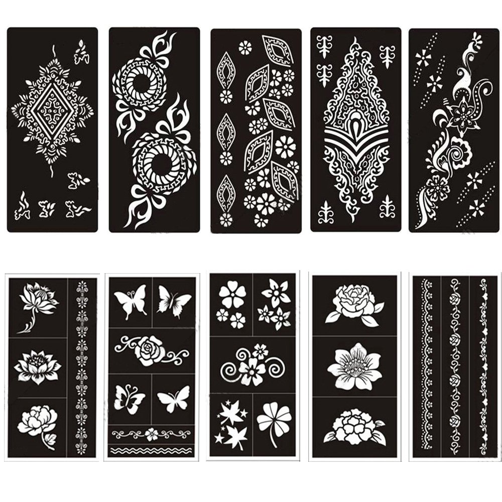 Buy Temporary Tattoo Stencils Templates Stickers Waterproof Adhesive