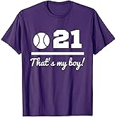 #21 Baseball Mom Shirt, Baseball Dad Shirt, Baseball Gear T-Shirt
