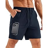 MAGCOMSEN Mens Hiking Shorts 7 Inch Quick Dry Lightweight Fishing Workout Athletic Water Resistant Shorts with Zipper Pockets