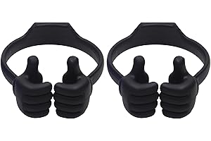 Honsky Cell Phone Stand Holder 2-Pack,Thumbs Up Lazy Phone Stand,Universal Adjustable Flexible Dock for All Phones & Tablets,Cute Stocking Stuffer Gift for Teen Girls,Black