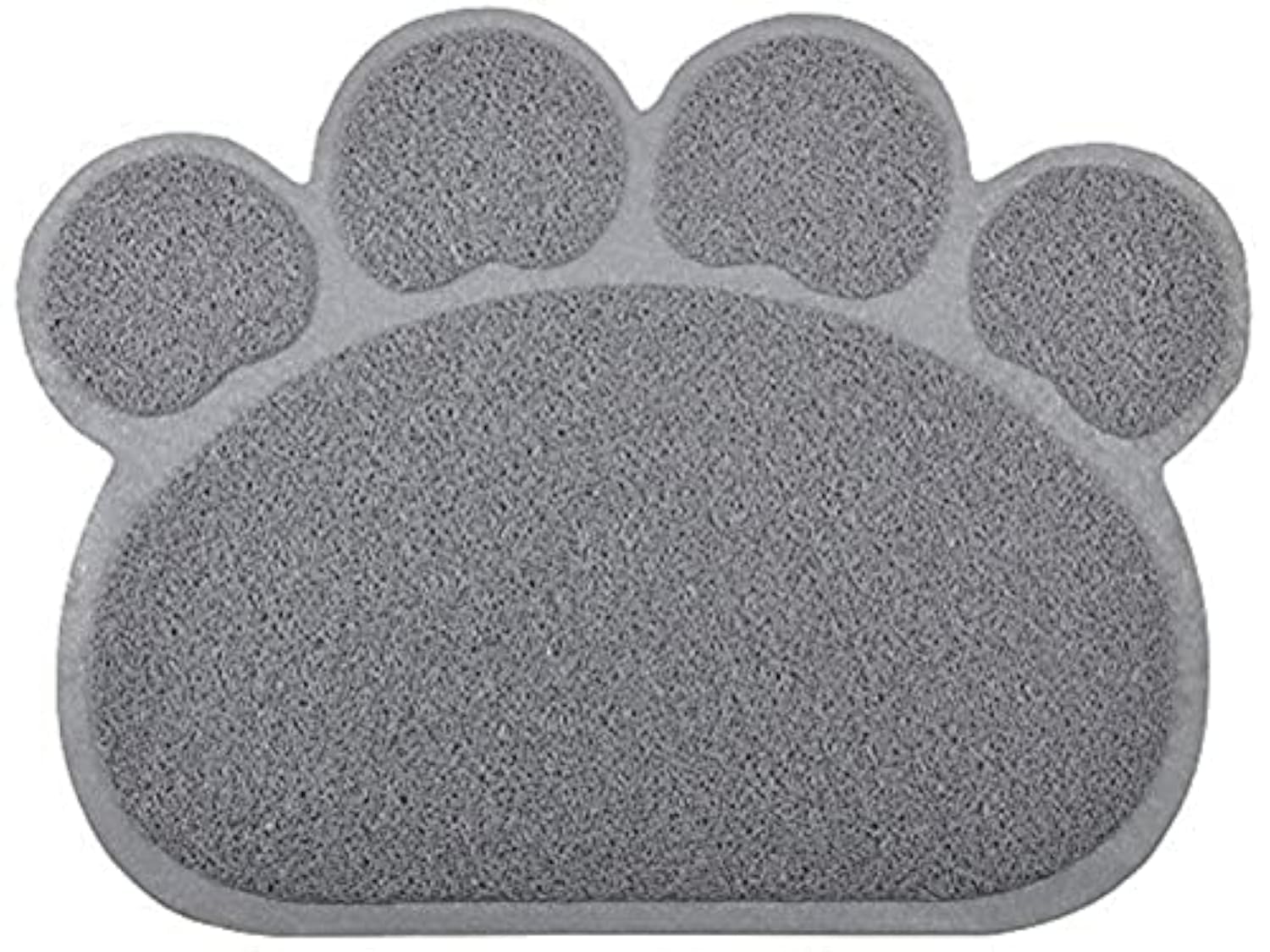 Paw-Shaped Large Cat Litter Tray Mat,60x45 cm (Grey)