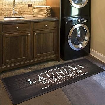 USTIDE Rutschfester Teppichläufer mit Gummi-Rückseite, wasserdicht, für