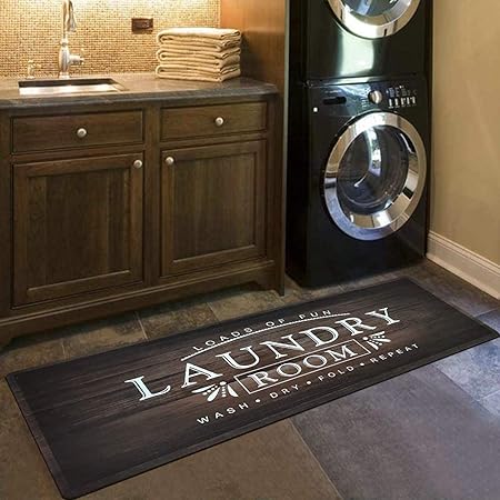 USTIDE Rutschfester Teppichläufer mit Gummi-Rückseite, wasserdicht, für