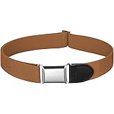 Buyless Fashion Kids Toddlers Baby Adjustable Elastic Dress Stretch Belt with Silver Buckle