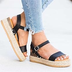 Black Sandals Women Wedge, Womens Sandals Platform