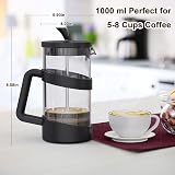 RAINBEAN 8 Cup Cafetiere French Press with Triple Stainless Filter view 4