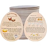 250 Pcs PREMIUM Fresh Farm Egg Handling Instruction Cards - 2.7 X 3.5 Inches - Egg Stamps For Eggs Care Egg Cartons Cheap Bulk - Egg Stamps For Fresh Eggs For Egg Cartons Reusable - Eggs Shape Style