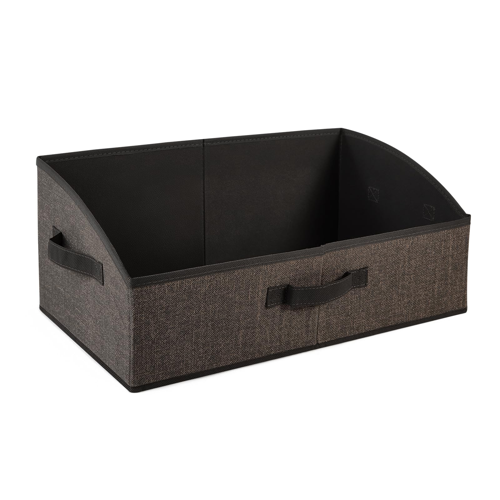 Photo 1 of DAYARD Fabric Bins [1-Pack], Trapezoid Storage Bins with Handles, Foldable Baskets Storage Boxes for Shelves, Closet, Bookshelf, Organizer Containers, 20 x 11 x 8 inch Coffee…