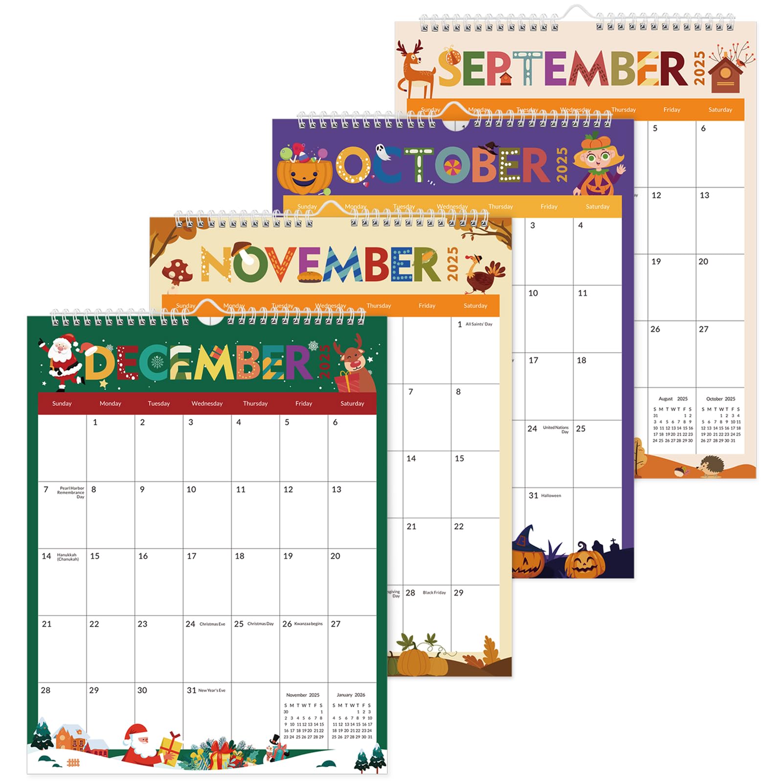 Photo 1 of KONVINIT Wall Calendar 2025-2026, 26 Monthly Large Calendar 2025-2026 - 11'' x 14'' - Runs from November 2024 Until December 2026, 2025 Wall Calendar for Home, School and Office Supplies