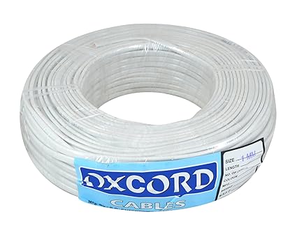 OXCORD Twin Flat 2 Core Copper Wires and Cables 1mm for Electric Connections Single Phase Electric Connections Up to 1100V