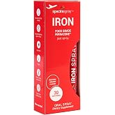 SpectraSpray Iron Daily Supplement, 3 mg Serving Vegan Gluten Free &amp; no GMO | Oral Spray Essential Mineral Iron, 30 Day Supply, TSA Safe &amp; Travel Friendly, Fast Absorbing, Orange Flavor, Ferrazone Iron