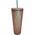 Starbucks 2023 Spring Pink Pearl Jeweled Venti 24oz Tumbler with Straw