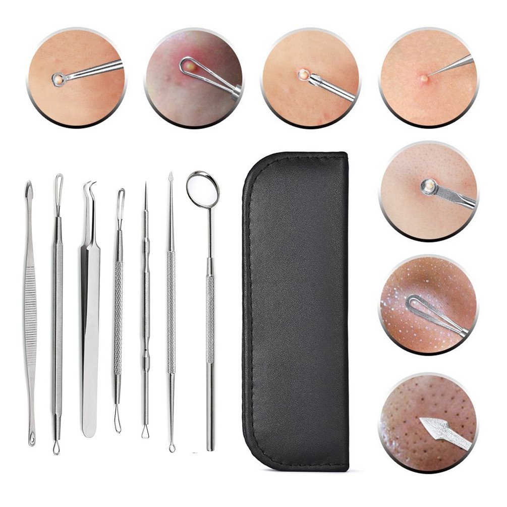 Blackhead Remover Tools, Excellent for Acne Treatment, Pimple Popping, Blackhead Extraction, Zit Removing, Blemish Removal, IOQSOF Blemish Pimple Whitehead Blackhead Acne