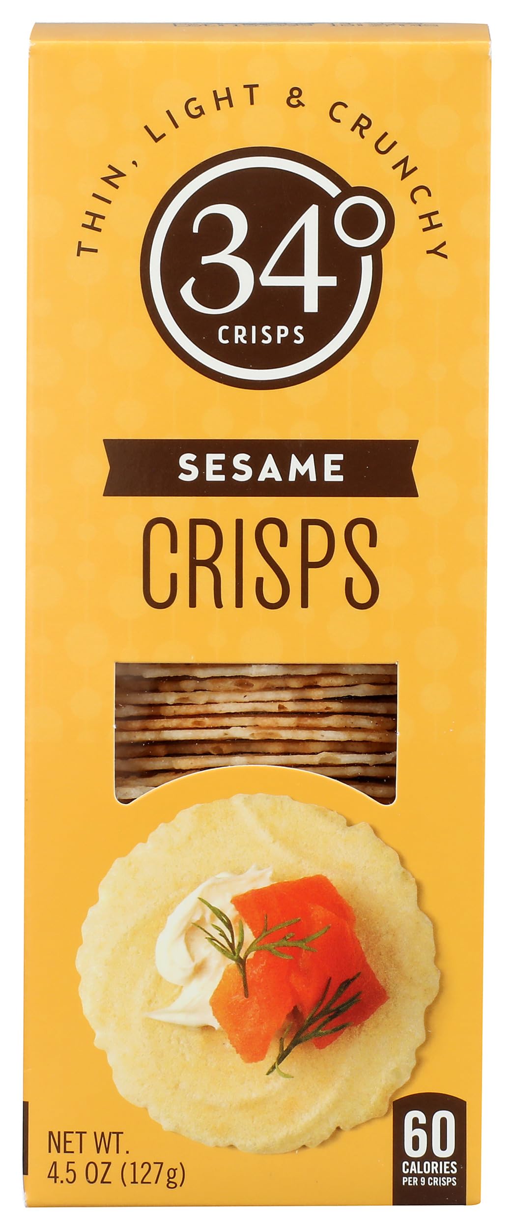 34 Degrees Crisps | Sesame Crisps | Thin, Light