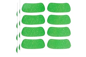 LIANGYUNZE 12 Pairs Glitter Eye Stickers – Breathable Eye Strips Football Eye Stickers Softball & Baseball Sports Cheek Paint, Adhesive Eye Strips for Football, Softball，Lacrosse & School Events(Green)