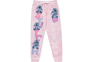 Disney Girls Jogger Sweatpants with Lilo and Stitch, Minnie Mouse & Disney Prinveses, Little and Big Girls Sizes 4-16