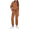 BTFBM Women's 2 Piece Tracksuit Fall Outfits 2025 Long Sleeve Half Zip Sweatshirt Sweatpants Lounge Set Sweatsuits