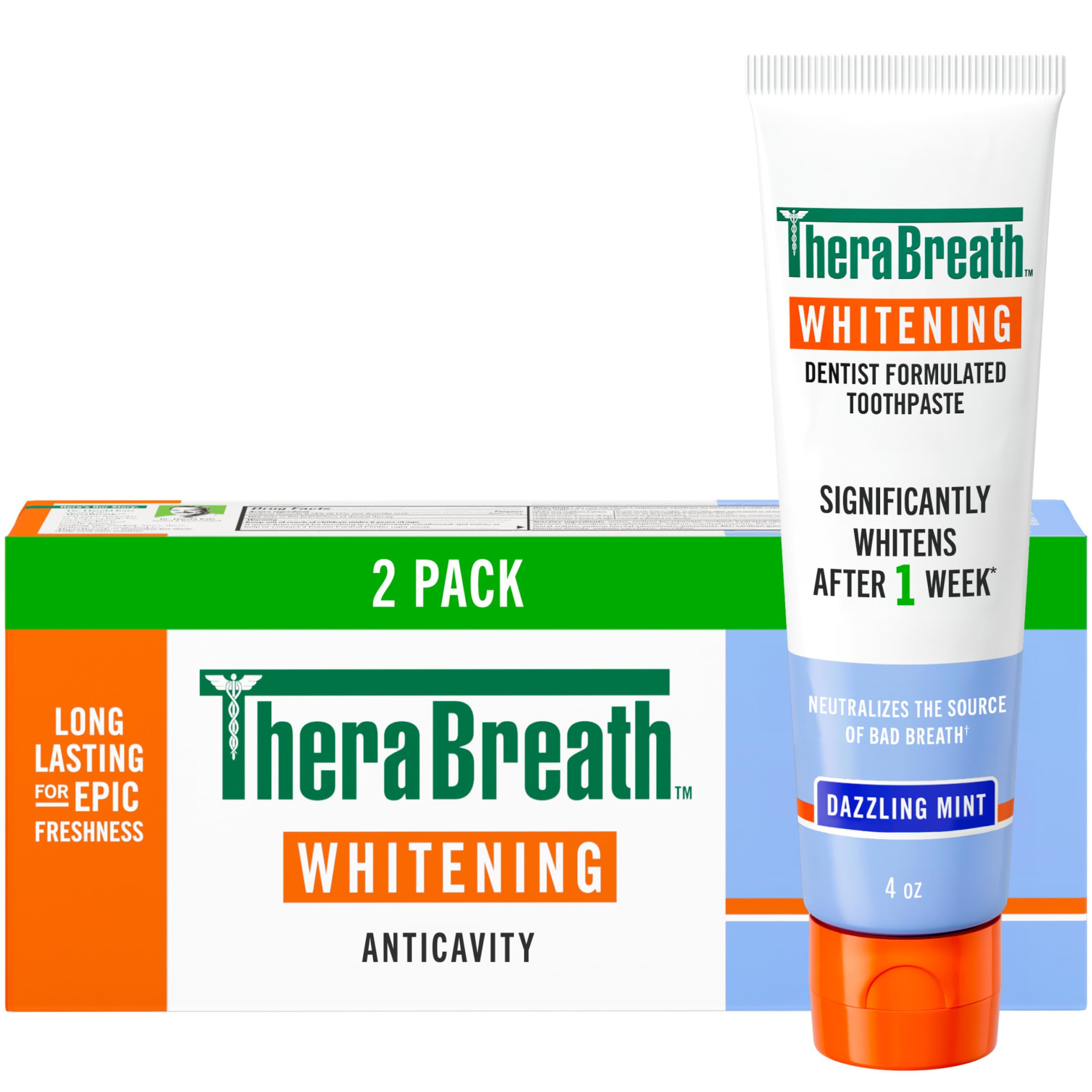 Photo 1 of ***MISSING PIECE*** TheraBreath Toothpaste Whitening 2 Pack