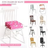 TOTIDYH Toddler Booster Seat Pink Unicorn for Dining Chair, PU Washable view 7