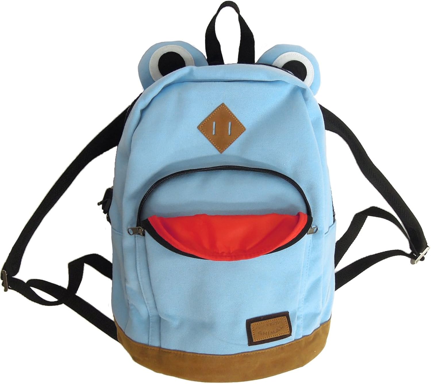 カエル バッグ かえる リュック Power To The Animal ギョロっとした目玉が特徴的な可愛いデイパック フリーサイズ 男女兼用 ブルー Renovatio リノヴァティオ タウンリュック ビジネスリュック Amazon