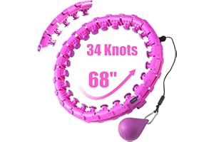 OurStarry 32 Knots Weighted Workout Hoop Plus Size, Smart Waist Exercise Ring for Adults Weight Loss