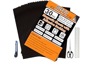 Gcfoir Magnetic Sheets with Adhesive Backing 8.5 x 11 Inch, 30 Packs 30 Mil Flexible Magnet Sheets, Adhesive Magnetic Sheets for Dies Storage, Photos, Fridge, Crafts, Peel and Stick Magnets