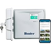 Hunter PRO-HC WiFi Sprinkler Controller, 6 Zone Smart Irrigation Timer | Indoor/Outdoor 6 station smart irrigation controller with Hydrawise app control, touchscreen, and weather based scheduling