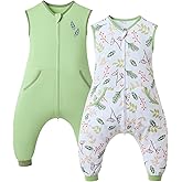 WONDAY Toddler Sleep Sack with Feet, 0.5 Tog Sleeping Sacks for Walking with Legs 3-5T 4T 5T