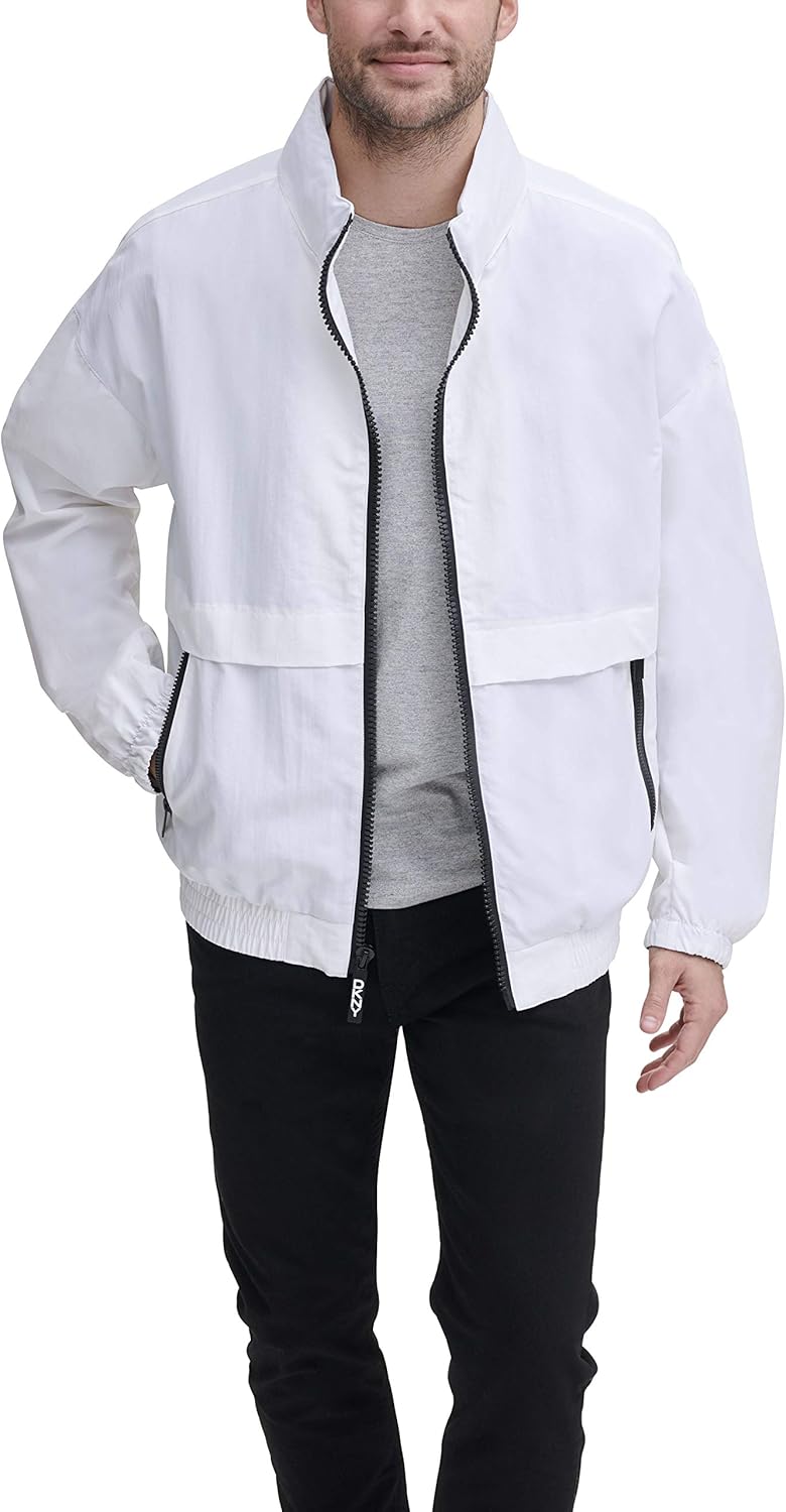 DKNY mens Water Resistant Taslan Windbreaker Jacket at  Men’s Clothing store