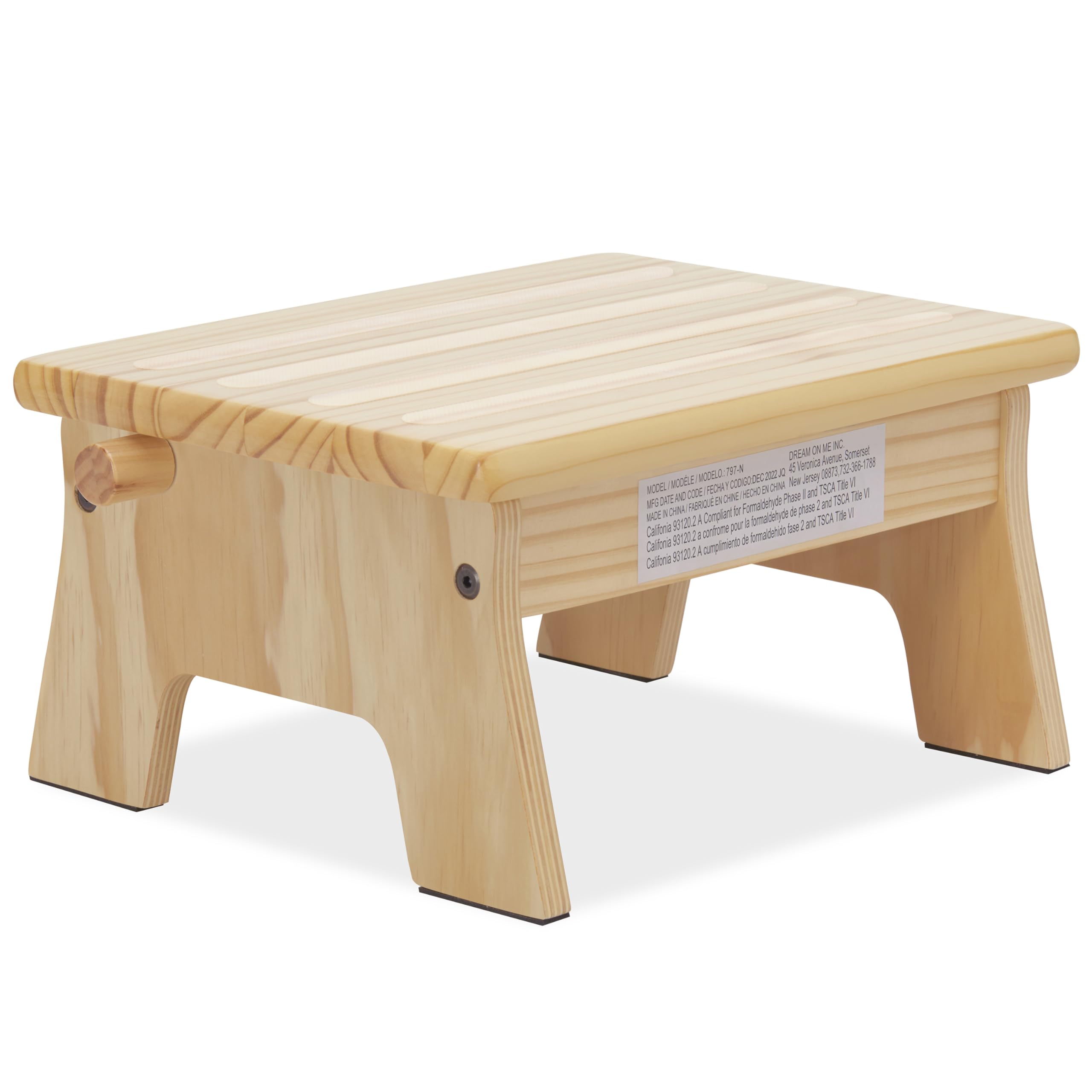 Photo 1 of Dream On Me Ease-Up Adjustable Nursing Footrest in Natural – Solid Pinewood Foot Stool for Breastfeeding, Posture Support & Comfort, Lightweight, Easy to Assemble, Helps Reduce Back & Neck Pain