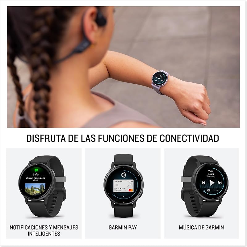 Vívoactive 5, Smartwatch con GPS, Pantalla AMOLED, Funciones esenciales de salud y forma física y hasta 11 días de autonomía, Azul