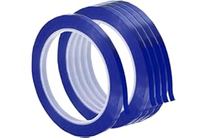 PATIKIL 1/4" Whiteboard Tape, 5 Pack Thin Dry Erase Tape for Graphic Chart Marking DIY Art, Blue