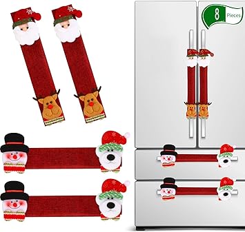 Super Amos Navidad manija de la Puerta del refrigerador, 8pcs ...