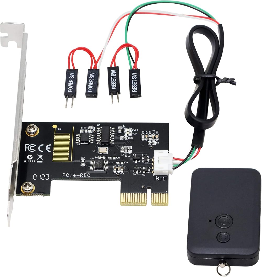 CERRXIAN 2.4G Wireless PCIe Remote Computer Power Reset Switch Control 20M