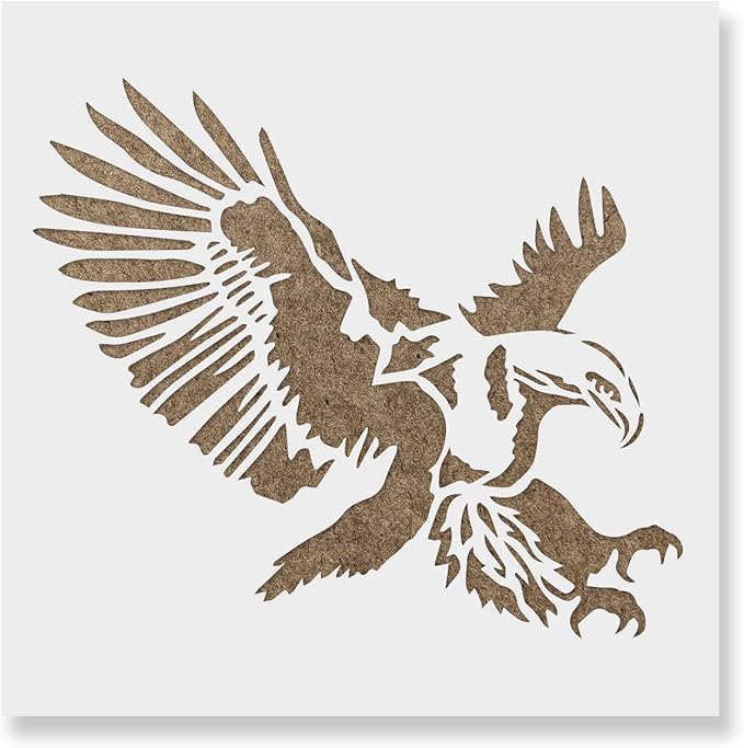 Visual Arts USA Eagle Flag Stencil a2 laser cut from mylar Craft