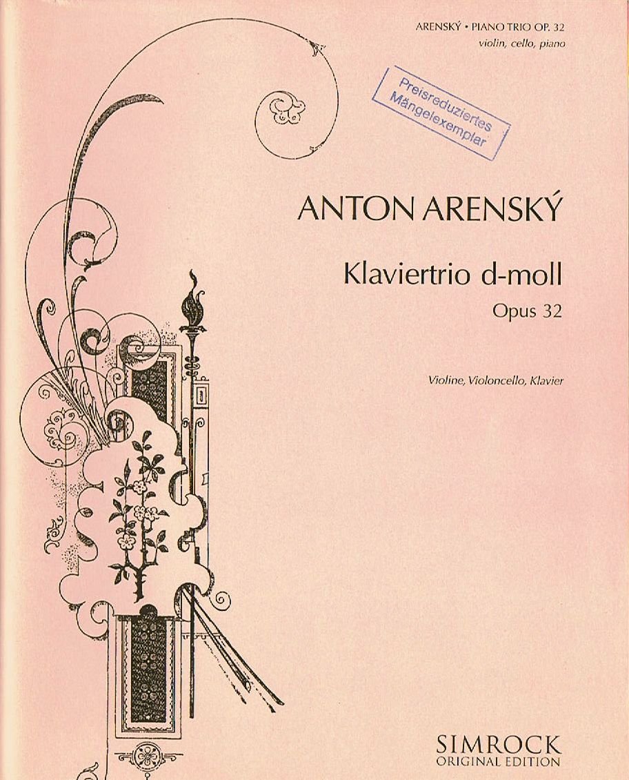 Piano Trio in D minor: op. 32. Piano Trio. Jeu de parties.