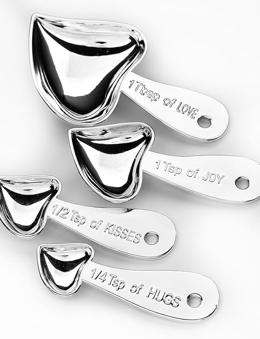 Amazon Com Set Heart Shaped Measuring Spoon Of Love Favors For