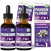 Passion Flower Sleep Support Liquid Drops, Natural Herbal Formula with Valerian Root Chamomile Extract Support Sleep Soundly & Relaxation. High Bioavailability Supplement.4oz