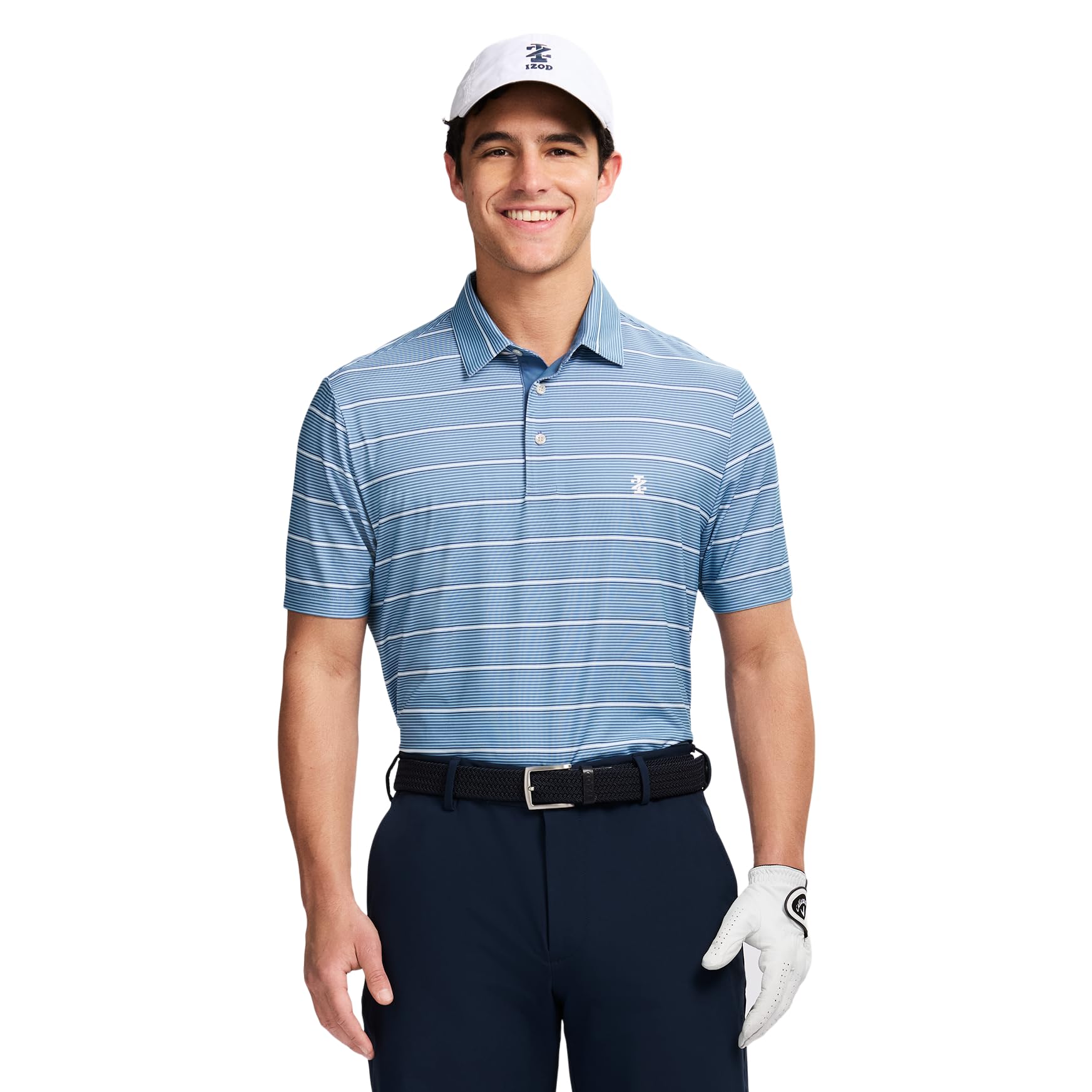 Izod Men's Swingflex Elite Short Sleeve Golf Polo, Moonlight Blue, XX-Large Image