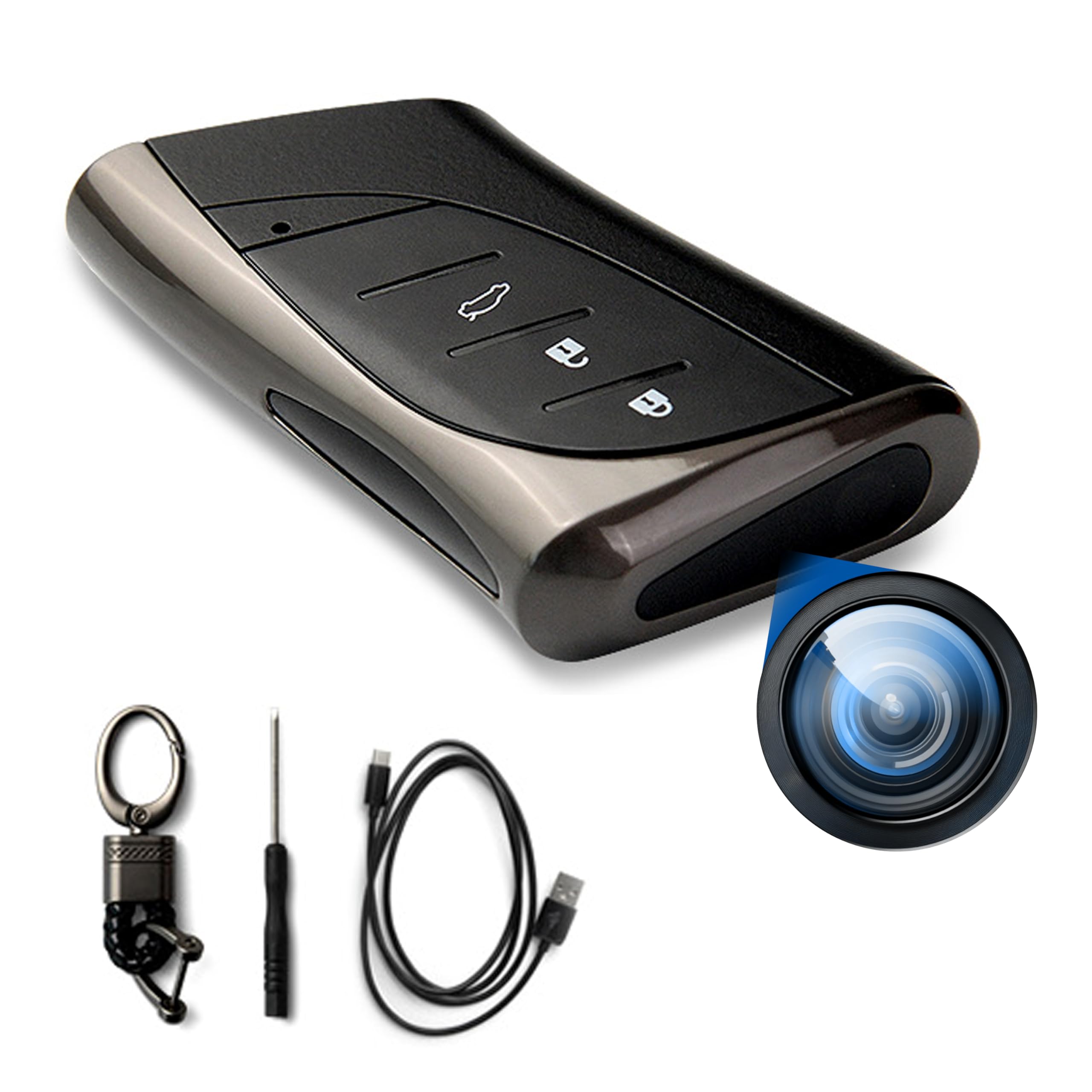 Photo 1 of DAMOACAM QHD 2560x1440P 2K Car Key Mini Security Camera for Home Security, Baby Camera Monitor, Pet Camera, Cat Camera, Small Surveillance Camera, Indoor Wireless