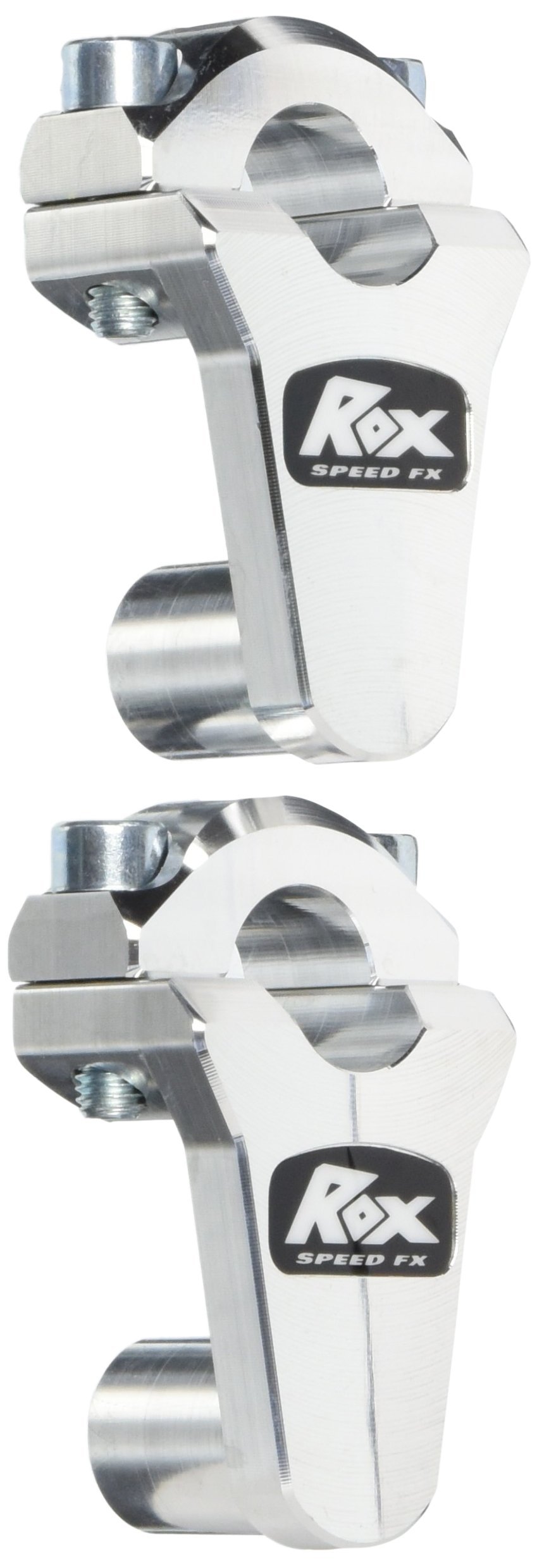 Rox Speed FX 2in. Pivoting Riser for 7/8in. Handlebars - Natural Aluminum - Compatible with Car, Truck, Motorcycle - VESA Mount Compatible - Handlebar Mount