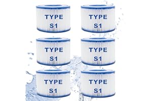 CYXG Hot Tub Filter Type S1 Spa Filters Hot Tub Filters Replacements for All PureSpa Swimming Pool Pump 4.2 x 2.8 Inches 6 Pack