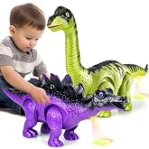 2 Pack Dinosaur Toys for Kids 3-5 6 7 Years Old, Walking Robot Dinosaur Toy | Dinosaur Toys with LED Lights &amp; Sounds &amp; Roaring, Electric Dragon Toys for Toddlers Boys Girls Birthday Gift &amp; Party Favors