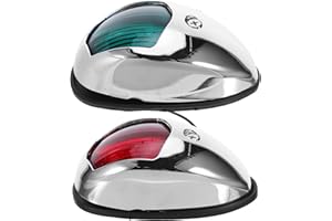 Amosfun 2pcs 12v LED Marine Navigation Lights Red Green Bow Port Starboard Boat Yacht Signal Lamps