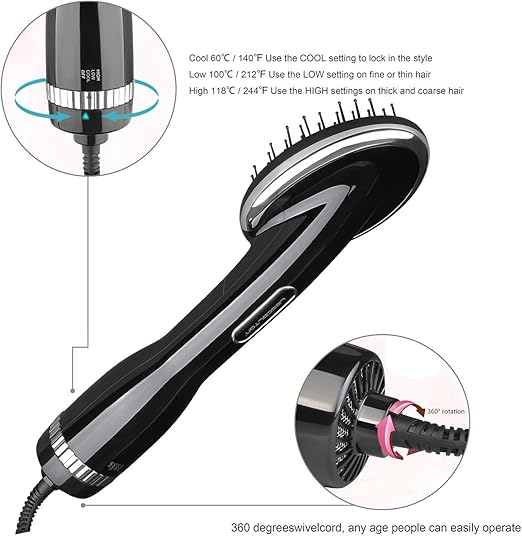 glatteisen burste warmluftburste glattburste ionen haartrockner fur trockenes nasses haare